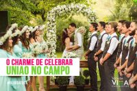 O charme em celebrar a união no campo