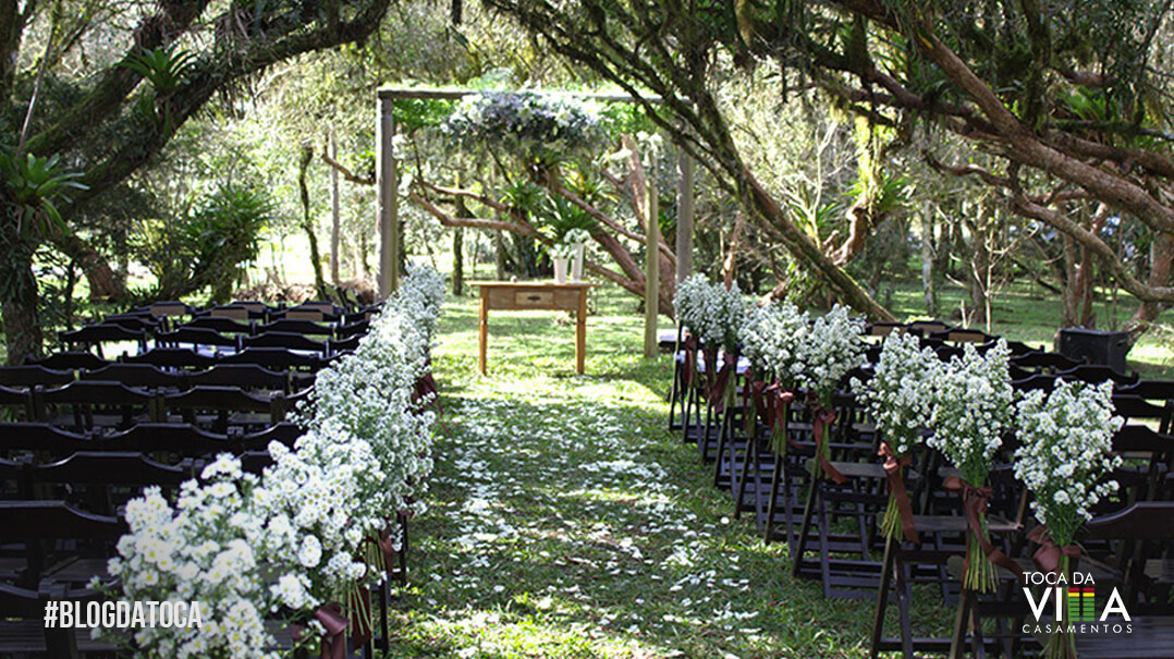 O charme em celebrar a união no campo